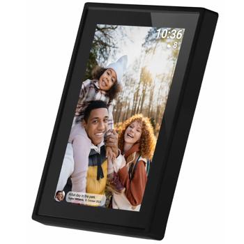 Preview: Cadre photo 7“ WLAN brillant avec écran tactile IPS : cadre d’images numérique smart 8 Go eMMC – partage en direct de photos et vidéos via app