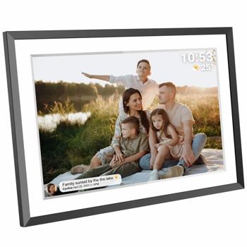 Preview: Cornice foto WLAN smart da 10,1 pollici – cornice digitale touchscreen IPS con app Frameo, memoria da 16 GB – il regalo perfetto per la famiglia