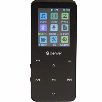Preview: Versatile lettore MP4 nero, Bluetooth & AUX 3,5 mm – compatto media player MP3 4 GB per sport & viaggi – audio top & funzione e‑book, IPS 1,8“