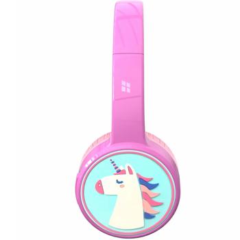 Preview: Kids Bluetooth headphones wireless, pink: robust headset with microphone & 85 dB hearing protection for school, learning & gaming – safe & comfortable