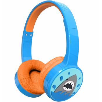 Preview: Kids Bluetooth headphones wireless, blue: Robust headset with microphone & 85 dB hearing protection for school, learning & gaming – safe & comfortable