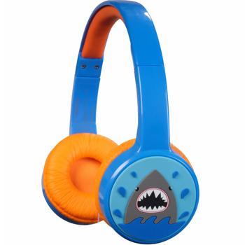 Preview: Kids Bluetooth headphones wireless, blue: Robust headset with microphone & 85 dB hearing protection for school, learning & gaming – safe & comfortable
