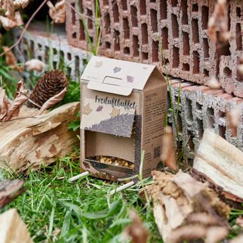 Preview: Buffet en plein air pour hérissons – station de nourrissage complète pour hérissons – nourriture pour hérissons avec insectes, adaptée à l’espèce – boîte sans plastique, Made in Germany