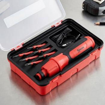 Set compatto di avvitatore a batteria con 6 bit, cavo di ricarica USB e scatola – Mini avvitatore maneggevole per fai-da-te, montaggio mobili, casa e riparazioni