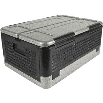 Preview: Thermobox multifonction 40 L : boîte isotherme pratique pour froid et chaud pour restauration, service de livraison, camping & pique-nique, pliable – transport sécurisé