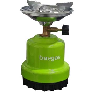 Preview: Fornello a gas compatto per campeggio & outdoor, verde – robusto alloggiamento in metallo, fiamma regolabile in continuo, per cartucce gas da 190 g, potenza max. 0,8 kW