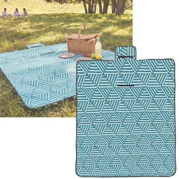 Couverture de pique‑nique turquoise (150x130 cm), imperméable – Légère, pliable & idéale pour le jardin, le parc, la plage, le camping et les vacances en déplacement