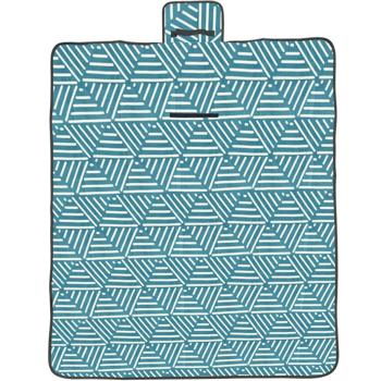 Preview: Set of 2 turquoise picnic blankets (150 x 130 cm), waterproof – Lightweight, foldable & ideal for garden, park, beach, camping and holidays on the go