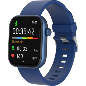 Preview: Smartwatch fitness watch for men & women, blue: blood pressure, heart rate, blood oxygen and call function – AMOLED display for everyday life & sport