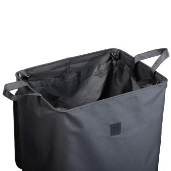 Preview: Collecteur de bouteilles 90 litres avec sac intérieur amovible servant de sac de transport, collecteur de consignes robuste et sac à bouteilles pour la cuisine et la cave, noir