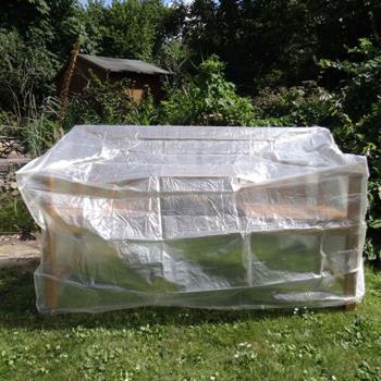 Copripanca per panchina da giardino 160x80x75 cm – telo PE 90 g/m² rinforzato in tessuto – copertura panca resistente alle intemperie per mobili da giardino