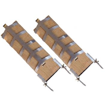 Preview: Set da 2 tavole per salmone alla fiamma con supporto in acciaio inox e pratico morsetto per bracieri tavola per salmone supporto per pesce accessorio per grill salmone