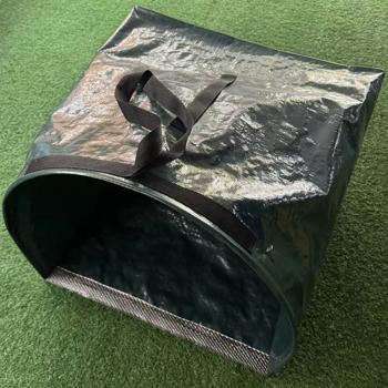 Preview: Sac pliable pour déchets de jardin 150 l – Sac de jardin autoportant avec bord de balayage & poignée de transport, tissu PE 150 g extrêmement résistant à la déchirure pour feuilles & tonte de gazon