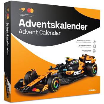 Preview: McLaren Formel 1 Adventskalender 1:43 Modell Bausatz – Hochwertiges F1 Rennwagen Geschenk für Sammler & Motorsport Fans
