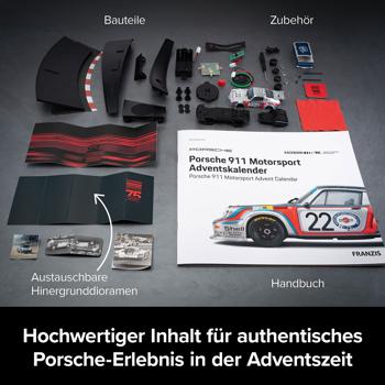 Preview: Porsche 911 Carrera RSR Turbo 2.1 Adventskalender - Hochwertiger Modell-Bausatz 1:43 mit Sound - Sammlerstück für Auto-Fans & Technik-Liebhaber