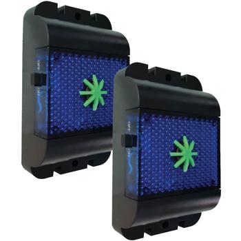 Preview: Set of 2 effective ultrasonic wild animal repellers: marten deterrent & rodent repeller with LED flashing light for garden, balcony, field, vehicle & home