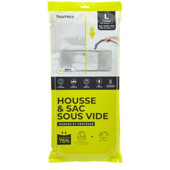 Sacco sottovuoto con custodia 105x44x100 / 60x45x25 cm: sacco di compressione per abiti e piumoni – salvaspazio, riutilizzabile e antipolvere
