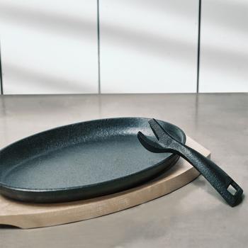 Moneta Servierpfanne Antihaft 24 Cm Granit – Mit 2 Griffen, Für Alle Herde (außer Induktion) – Spülmaschinenfest