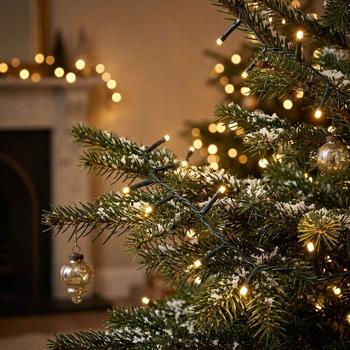 Preview: 2er-Set LED Lichterkette Cluster 400 LEDs warmweiss, je 8 m – dichte Büschel-Lichterkette für innen & aussen, IP44, 7 Lichteffekte, Timer - Weihnachtsbeleuchtung
