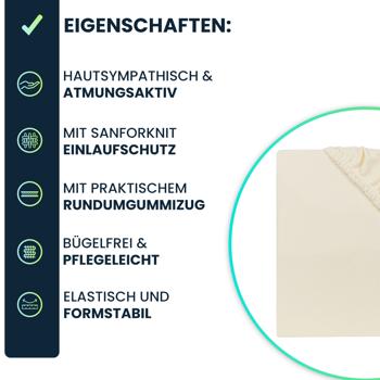Preview: Weiches Mikroflausch Spannbettlaken 90-100x200 cm, Sanfor Knit: Flauschig weich für Matratze - warm, atmungsaktiv & pflegeleicht 