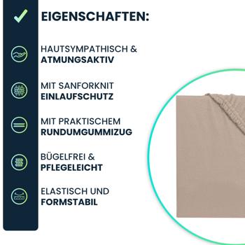Preview: Weiches Mikroflausch Spannbettlaken 90-100x200 cm, Sanfor Knit: Flauschig weich für Matratze - warm, atmungsaktiv & pflegeleicht 