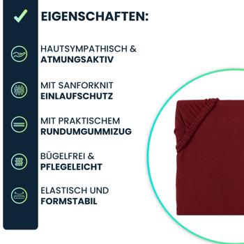 Preview: Spannbettlaken für Wasserbett & Boxspringbett 180-200x200-220 cm, Sanfor Knit & OEKO TEX: 100% Mikrofaser - weich, atmungsaktiv & pflegeleicht 