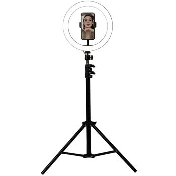 Professional LED ring light, tripod stand and smartphone holder, remote  shutter release, Ø 10“ 25 cm, app, for YouTube, TikTok, make-up, live  stream