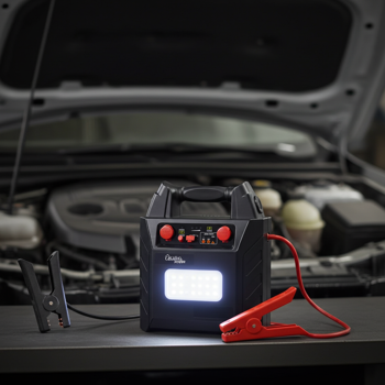 Avviatore di emergenza per auto 5 in 1 con powerbank per 12/24V, 12V, 230V, USB, 40Ah, 2000A