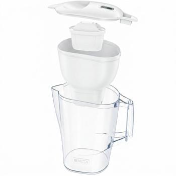 Preview: BRITA Aluna table water filter including 1 MAXTRA PRO cartridge, 2.4 L total capacity, reduces limescale & chlorine, BPA‑free, for fresh drinking water, white