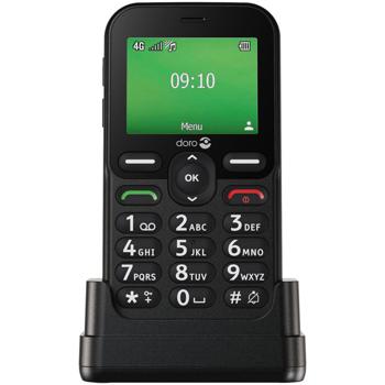 Preview: Doro Leva E10 LTE Tastatur-Handy - Seniorenhandy mit Notruf, Ladestation, Kamera, Taschenlampe & Radio für einfache Bedienung, Schwarz
