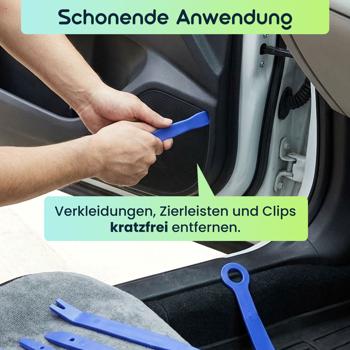 Preview: Praktisches 12-teiliges Zierleistenkeile-Set für Auto, Möbel & Renovierung – ideal zum schonenden Entfernen von Verkleidungen, Clips & Leisten