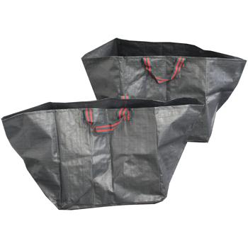 Preview: Garden totes with carrying handles, 64 L, set of 2 – self‑standing leaf & garden waste bag, water‑repellent, foldable for leaves & grass cuttings