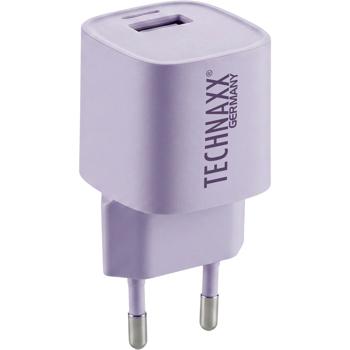 Preview: 30W GaN mini fast charger: 6x faster charging, USB C & A power adapter – powerful compact charger, purple