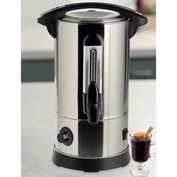 Preview: Mulled wine pot 8L with tap, stainless steel housing, 1800W – A hot drink boiler for parties, mulled wine, coffee & punch – Perfect enjoyment