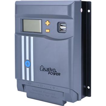 Preview: MPPT solar charge controller for 12V & 24V batteries, 40A, LCD display, 2 USB ports, overvoltage protection, solar charger controller solar modules/solar panels