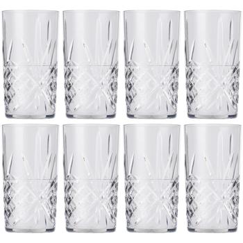 Preview: Set of 8 plastic drinking cups, reusable plastic cups, robust and lightweight for parties, camping, picnics, kids and on the go