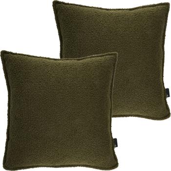 Preview: Set of 2 heating cushions 45 x 45 cm for back, shoulders & neck: Pleasant, electric and warm: cosy heat cushion with power bank, green
