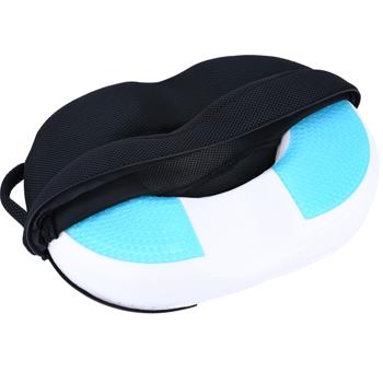 Preview: Ergonomic gel seat ring made of memory gel foam, comfort seat cushion relieves the pelvis, back and coccyx, for chairs, office chairs or even in the car