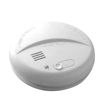 Détecteur de fumée avec pile 9 V, détecteur conforme à la norme EN 14604, alarme supérieure à 85 dB, bouton de test, matériel de montage inclus, protection incendie optimale, blanc