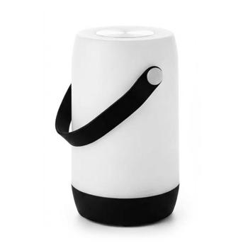 Preview: LED-Tischleuchte Outdoor IP44 mit Schlaufe, Akku-Tischlampe schwarz/weiss, Touch-Dimmer stufenlos, Warmweiss, bis 20 h Laufzeit, USB-C