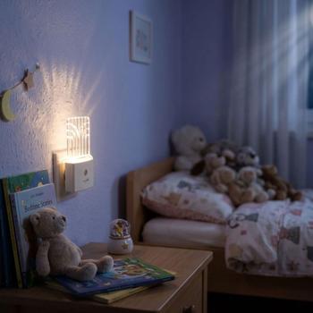 Preview: Veilleuse LED Starlight avec capteur crépusculaire, 2,5 lumens, 0,5 W, lumière d’orientation, disque lumineux décoratif