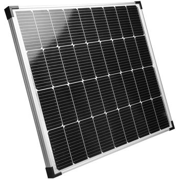 Preview: Potente pannello solare monocristallino, 110 watt, 20,5 V, modulo solare per batterie da 12/24 V, generatori solari, IP65, per camper, campeggio, capanno da giardino, barca