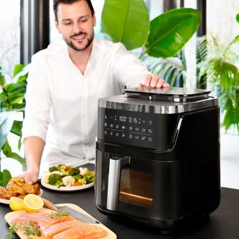 Preview: Steam air fryer with 7-litre basket, 3-in-1 multifunction appliance for air frying, steam cooking & combi cooking with self-cleaning