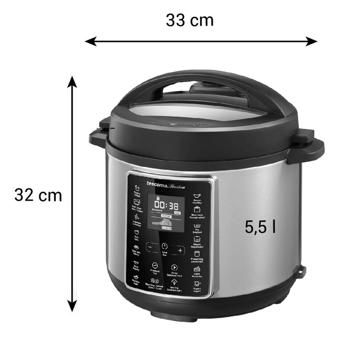 Preview: Electric multi pressure cooker 5.5 l with pressure & special programmes, 14-in-1 multifunction pot with recipe booklet & accessories, 5.5 litres