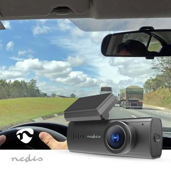 Preview: 4K dashcam with GPS and Wi‑Fi, compact car camera without display with 140° wide angle, night vision, parking mode, loop recording and app control, black