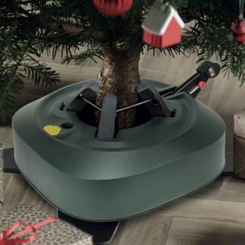 Preview: Christbaumständer für Bäume bis 3 m mit Fusshebel, 4,1 L Wassertank & Wasserstandsanzeige - stabiler Tannenbaumständer für Weihnachten