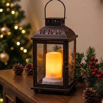 Preview: LED-Flammenleuchte als sicherer Kerzenersatz – Warm-weisses Licht, Ø 7,5x9,5cm – Ideal für Adventsstimmung, Laternen & Windlichter – Batteriebetrieben