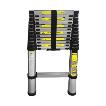 Preview: Échelle Télescopique Multifonction - Extensible 3.8m - Aluminium Robuste, 150kg Capacité, Barreaux Antidérapants, Conforme EN 131