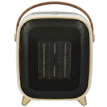 Preview: Chauffage soufflant céramique 1200 W au design rétro, chauffage PTC silencieux avec thermostat, minuteur, écran LED et mode ventilation pour des pièces jusqu’à 12 m²