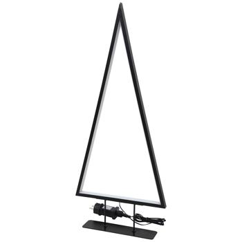 Preview: Moderne LED Deko Tannenbaum-Leuchte in Schwarz mit warmweissem Licht, 120 LEDs, elegante Tischleuchte für Weihnachten & Fensterbank